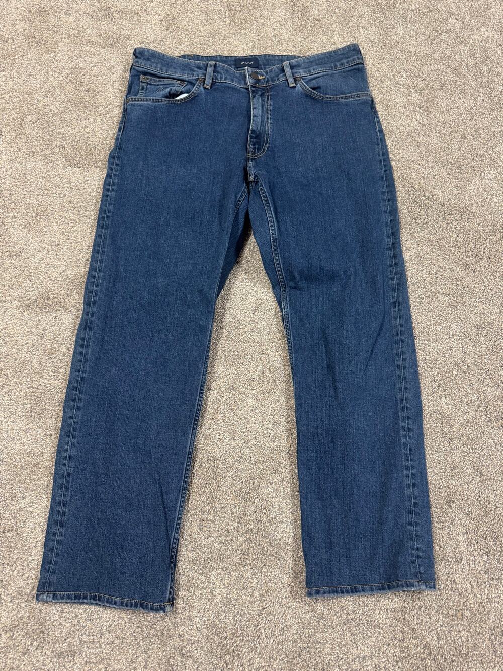 GANT Men's Classic Straight-Leg Blue Jeans